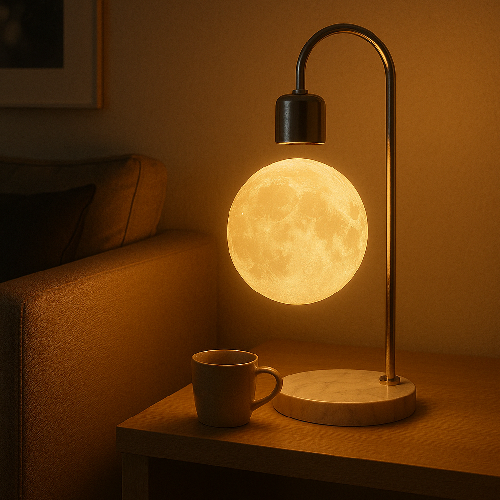 Schwebende Mondlampe & kabelloses Ladegerät