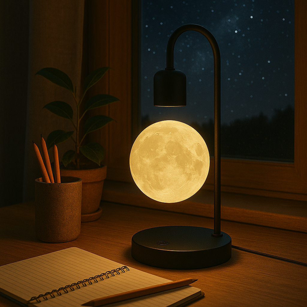Schwebende Mondlampe & kabelloses Ladegerät