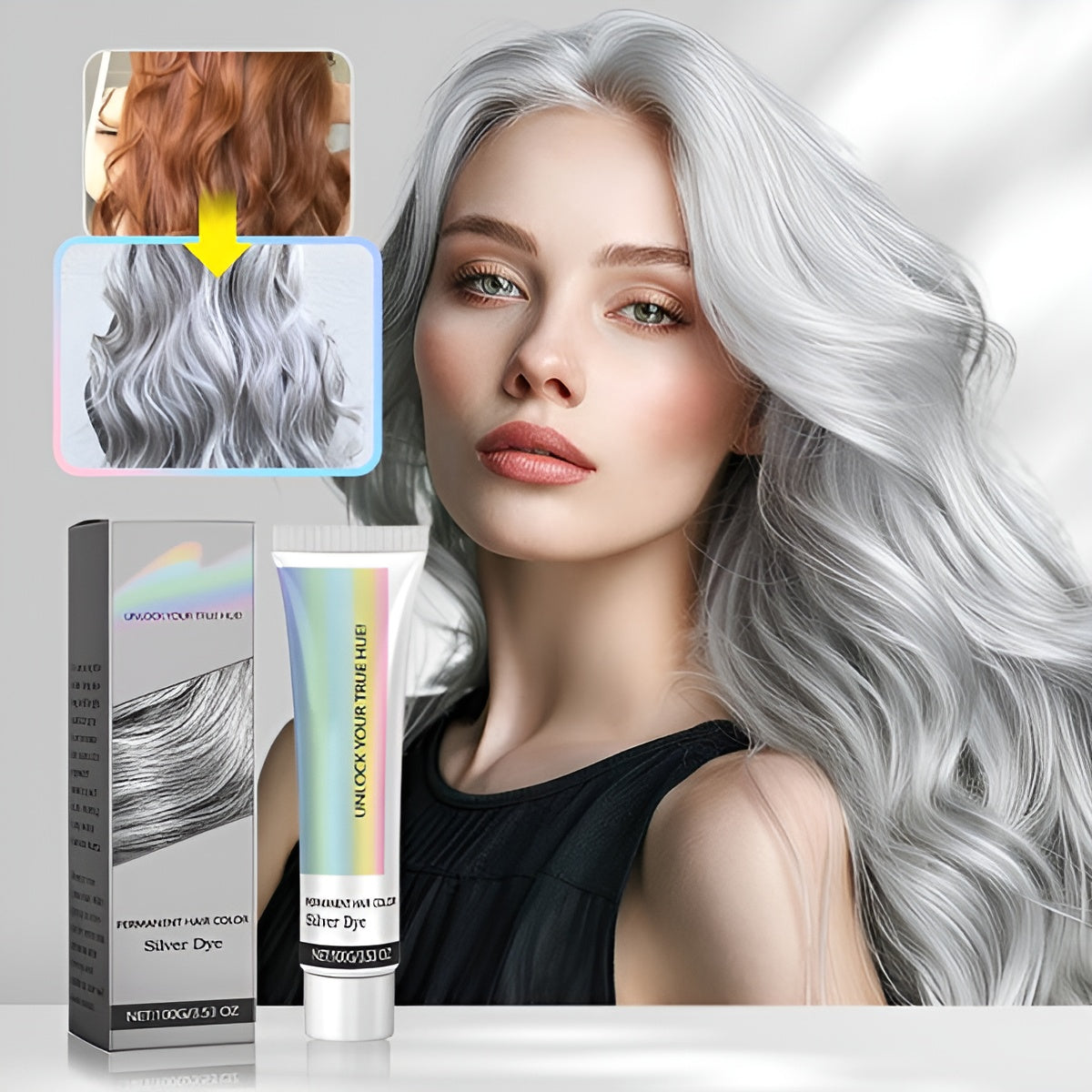 Silver Dye - Silver Essence Haarfärbemittel - Kühnes, natürliches Glänzen